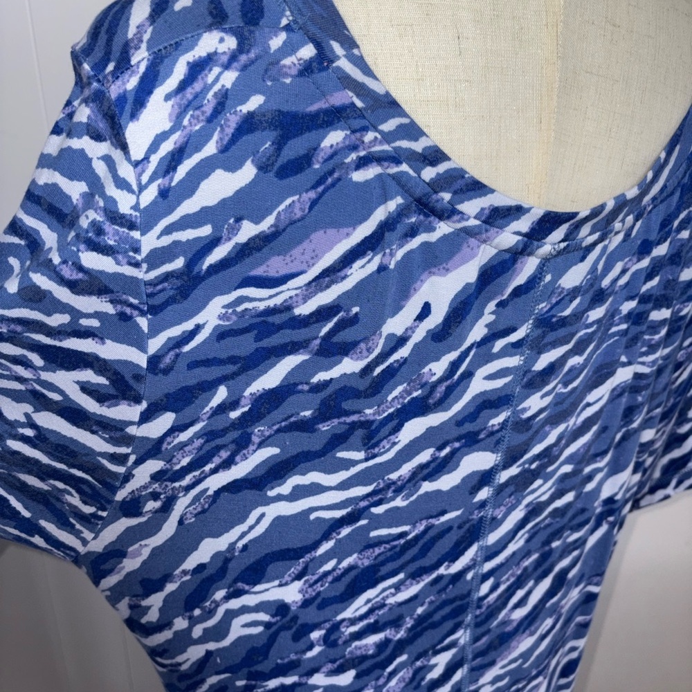 Isaac Mizrahi Live‎ Soho Baby French Terry Zebra Print Swing Dress Women Size XL - Picture 12 of 15
